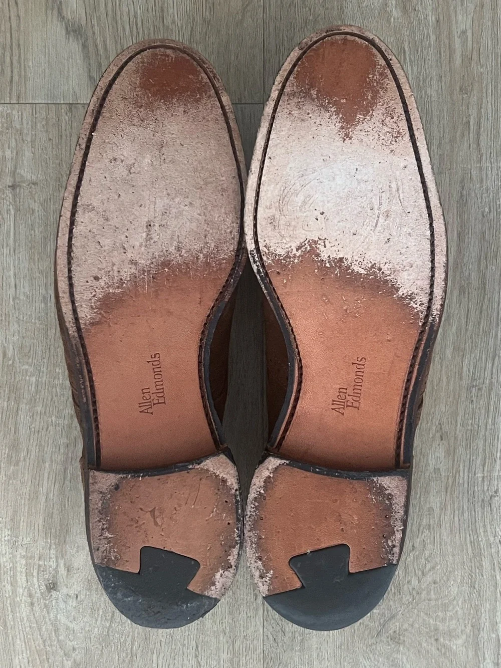 Allen Edmonds Chestnut Brown Suede Wingtip Derbys